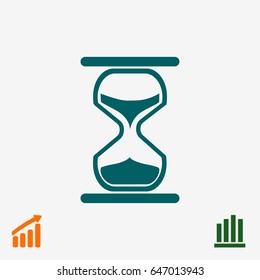 hourglass vector icon, vector best flat icon, EPS