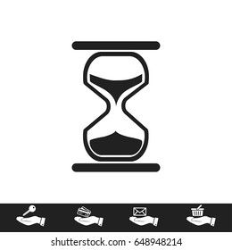 hourglass vector icon, vector best flat icon, EPS