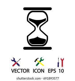 hourglass vector icon, vector best flat icon, EPS