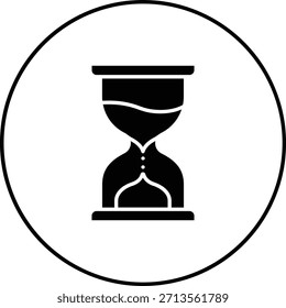 Stundenglas, Vektorsymbol. Kann für Druck-, Mobil- und Web-Anwendungen verwendet werden.