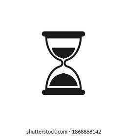 Hourglass vector icon. Clock and time symbol. Sandglass timer sign.