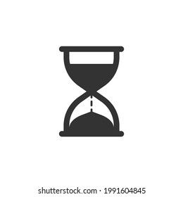 Hourglass vector icon. Clock and time symbol. Sandglass timer sign.
