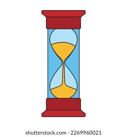 Hourglass vector icon. Color vector icon isolated on white background hourglass.