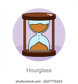 Hourglass vector icon concept design