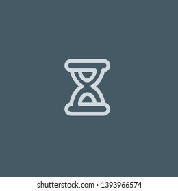 Hourglass vector icon. Hourglass concept stroke symbol design. Thin graphic elements vector illustration, outline pattern for your web site design, logo, UI. EPS 10.