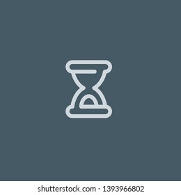 Hourglass vector icon. Hourglass concept stroke symbol design. Thin graphic elements vector illustration, outline pattern for your web site design, logo, UI. EPS 10.