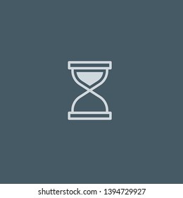 Hourglass vector icon. Hourglass concept stroke symbol design. Thin graphic elements vector illustration, outline pattern for your web site design, logo, UI. EPS 10.