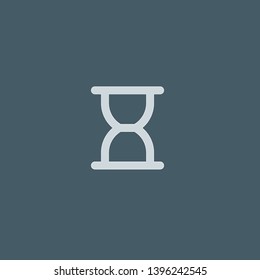 Hourglass vector icon. Hourglass concept stroke symbol design. Thin graphic elements vector illustration, outline pattern for your web site design, logo, UI. EPS 10.