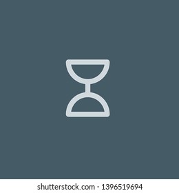 Hourglass vector icon. Hourglass concept stroke symbol design. Thin graphic elements vector illustration, outline pattern for your web site design, logo, UI. EPS 10.