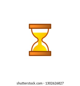hourglass vector icon. flat design