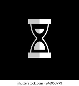 hourglass - vector icon, flat design 