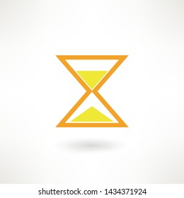 Hourglass vector icon. Illustration on white background