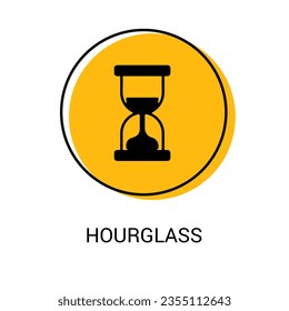 Stundenglas-Vektorgrafik. Hourglass-Symbol auf weißem Hintergrund. Stock-Vektorgrafik.
