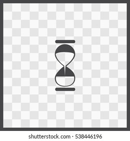 Hourglass vector icon. Isolated illustration. Business picture.