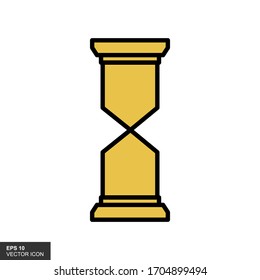 Hourglass vector icon, isolated object on white background.
