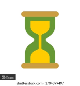 Hourglass vector icon, isolated object on white background.