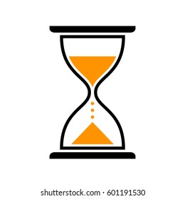 Hourglass vector icon, isolated object on white background