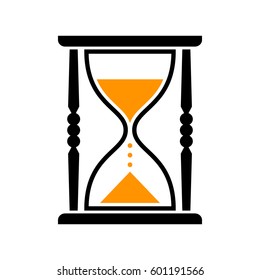 Hourglass vector icon, isolated object on white background