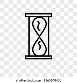 Hourglass vector icon isolated on transparent background, Hourglass logo concept