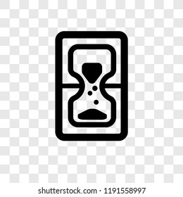 Hourglass vector icon isolated on transparent background, Hourglass transparency logo concept