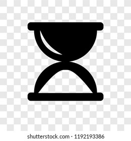Hourglass vector icon isolated on transparent background, Hourglass transparency logo concept