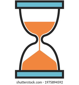 Hourglass vector icon isolated on white background