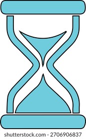 Icono de Vector de reloj de arena aislado sobre un fondo blanco. Formato de Vector totalmente editable y escalable.