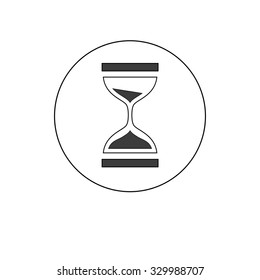 Hourglass vector icon isolated on a white background