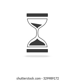 Hourglass vector icon isolated on a white background