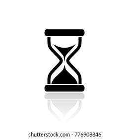 Hourglass vector icon isolated on white background