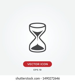 Hourglass vector icon in modern design style for web site and mobile app