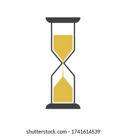 Hourglass vector icon on white background. EPS10