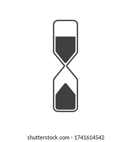 Hourglass vector icon on white background. EPS10