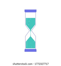 Hourglass vector icon on white background. EPS10 vector illustration