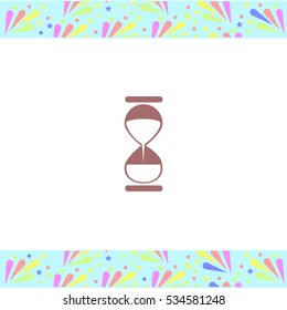 Hourglass vector icon on white background. Isolated illustration. Business picture.