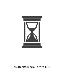 Hourglass vector icon on white background