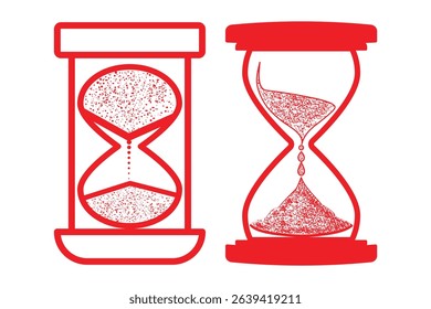 Hourglass vector icon representing time management and productivity concepts on white background. Modern and editable sand clock icon. Simple icon vector illustration.