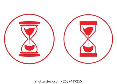 Hourglass vector icon representing time management and productivity concepts on white background. Modern and editable sand clock icon. Simple icon vector illustration.