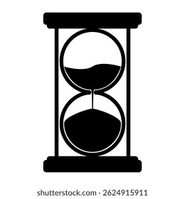 Hourglass vector icon. Sand clock symbol. Vector illustration design.