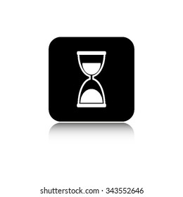 Hourglass - vector icon with  shadow