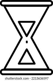 Hourglass vector icon. simple glyph.