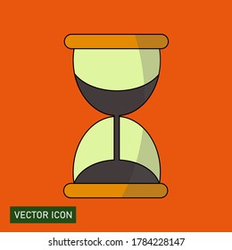 
hourglass vector icon, time symbol with a flat style
