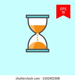 Hourglass vector icon in trendy flat style