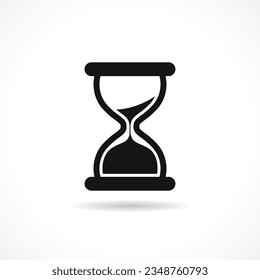 Hourglass vector icon in trendy flat design. Sandglass icon vector illustration