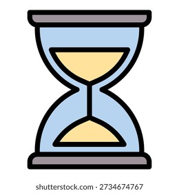 Ícone de vetor de ampulheta, Ícone de vetor de estilo de cor linear relacionado à interface do usuário.