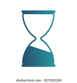 Hourglass vector icon, web and mobile. Busy sign vector icon. Isolated gradient blue icon on white background