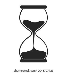 Hourglass Vektorsymbol.Schwarz Vektorsymbol einzeln auf weißem Hintergrund Stundenglas.