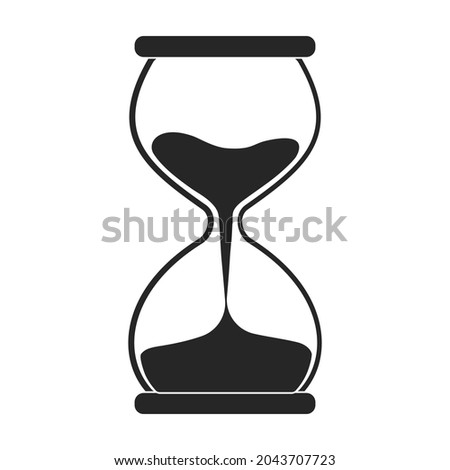 Hourglass vector icon.Black vector icon isolated on white background hourglass.