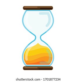 Hourglass vector icon.Cartoon vector icon isolated on white background hourglass.