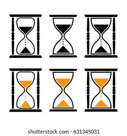 Hourglass vector icons